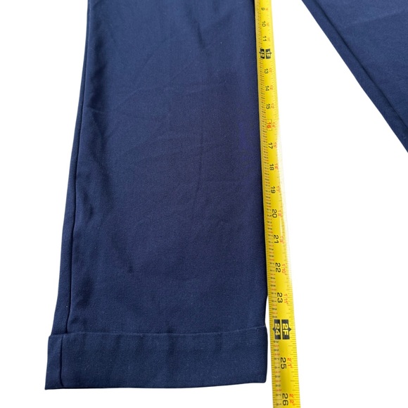 LOFT Sailor Blue Cuffed Ankle Trouser Pants - Women's Size 8 - Picture 4 of 5